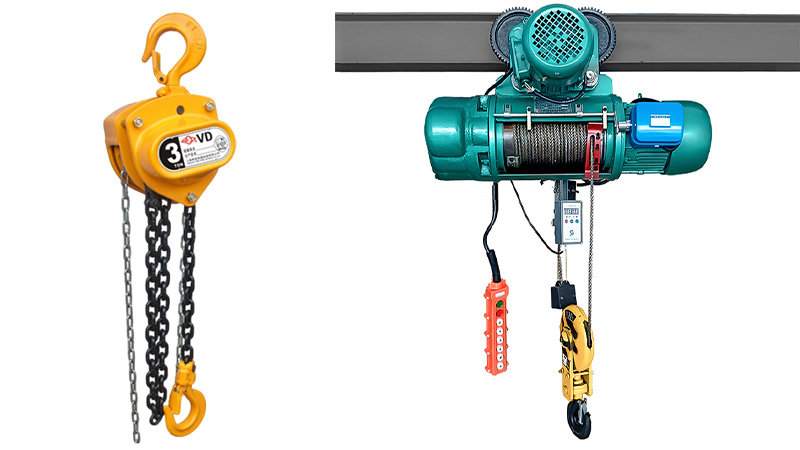 Hvordan vælger man mellem en manuel hejs og en elektrisk hejs?