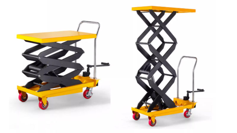 1000KG Hydraulisk Løftebord Anvendelse Case Study i Manufacturing Workshop